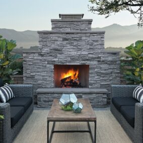 Eldorado Stone Sherwood Wood Burning Fireplace