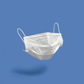 Photo of a white face mask